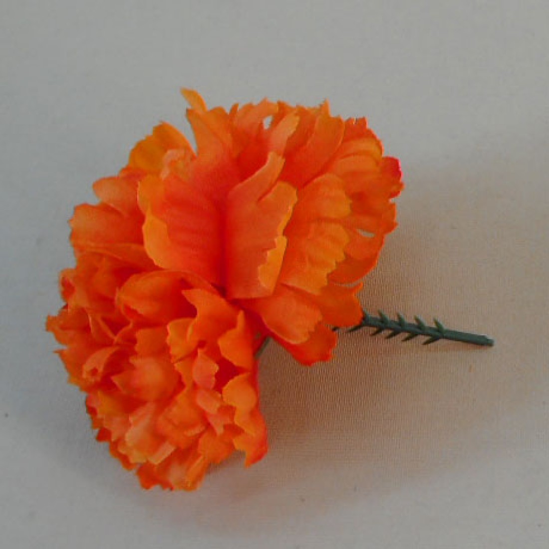 Short Stem Carnation Orange 9cm Artificial Flowers
